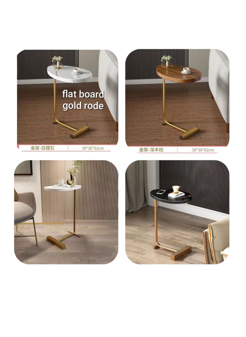 BAIG Coffee Table Sofas Table Mobile Minimalist Mini Corner Bedside Bedside Small Table Small Apartment Light Luxury flat Gold rod  - Image 2