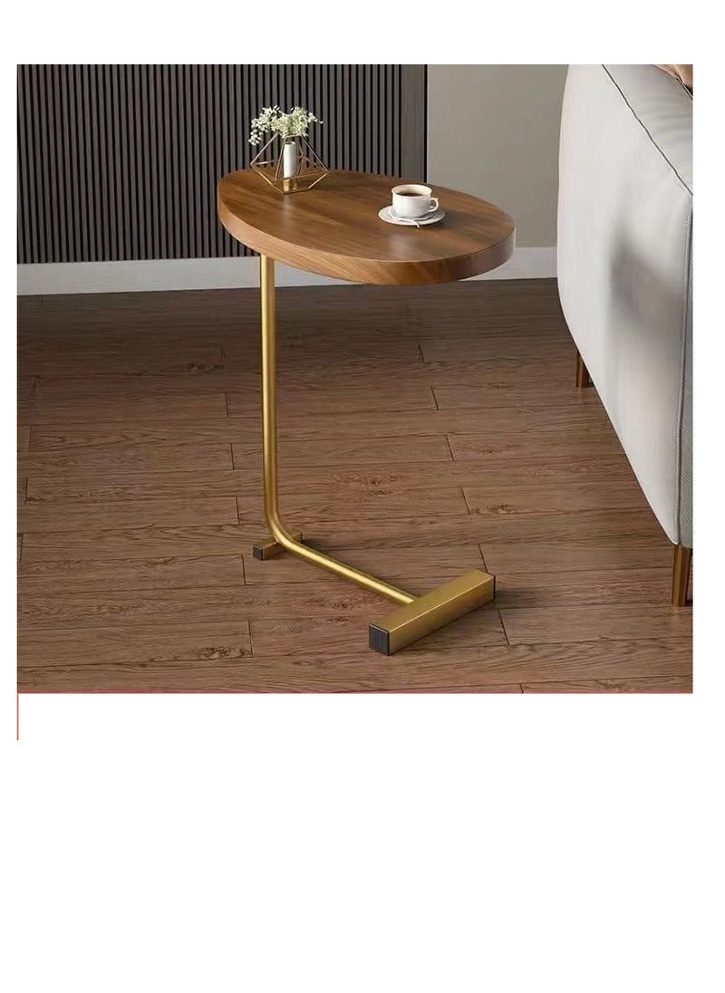 BAIG Coffee Table Sofas Table Mobile Minimalist Mini Corner Bedside Bedside Small Table Small Apartment Light Luxury flat Gold rod  - Image 1