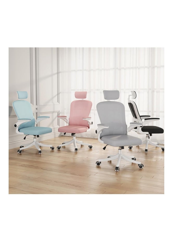 MOZOGOT Ergonomic Office Chair with Lumbar Support & Headrest & Flip-up Arms Height Adjustable Rocking Home Office Desk Chairs for Teens and Adults - Image 4