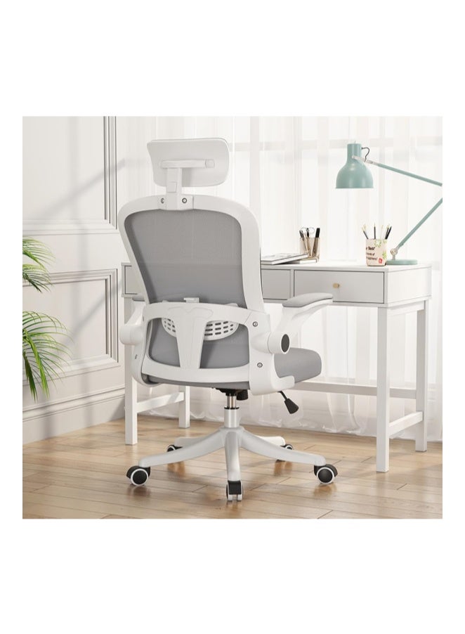 MOZOGOT Ergonomic Office Chair with Lumbar Support & Headrest & Flip-up Arms Height Adjustable Rocking Home Office Desk Chairs for Teens and Adults - Image 1
