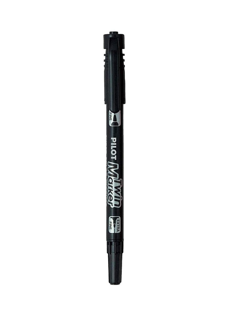 PILOT 1-Piece Twin Tip Permanent Marker Black Ink - Image 3