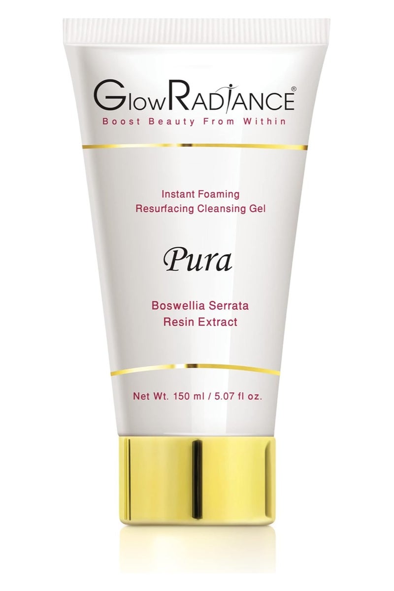 Glow Radiance Pura Cleansing Gel â 150ml | Brightening & Gentle Face Cleanser with Boswellia Serrata Extract | Suitable for All Skin Types - Image 1