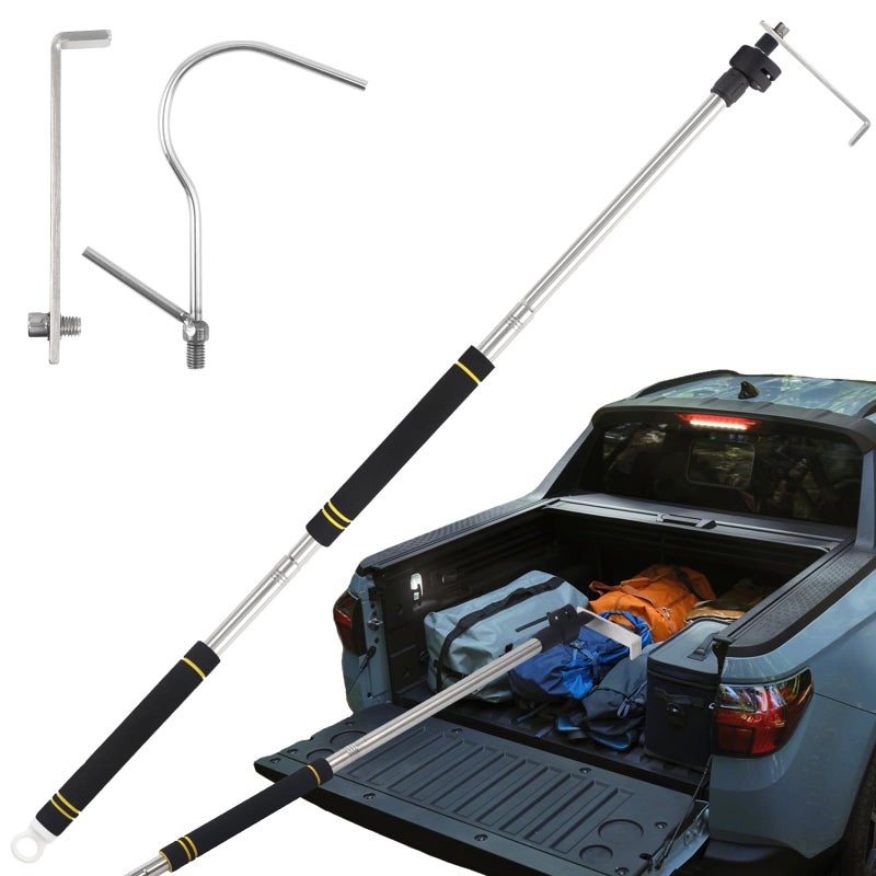 Cargo Grabber for Truck Bed Long Handle Truck Grabber Reach Retriever Tool 34735 inch Sturdy Bed Buddy Truck Tool with Two Replacement Hooks Essential Truck Van RVs Tools Convenient and Efficient