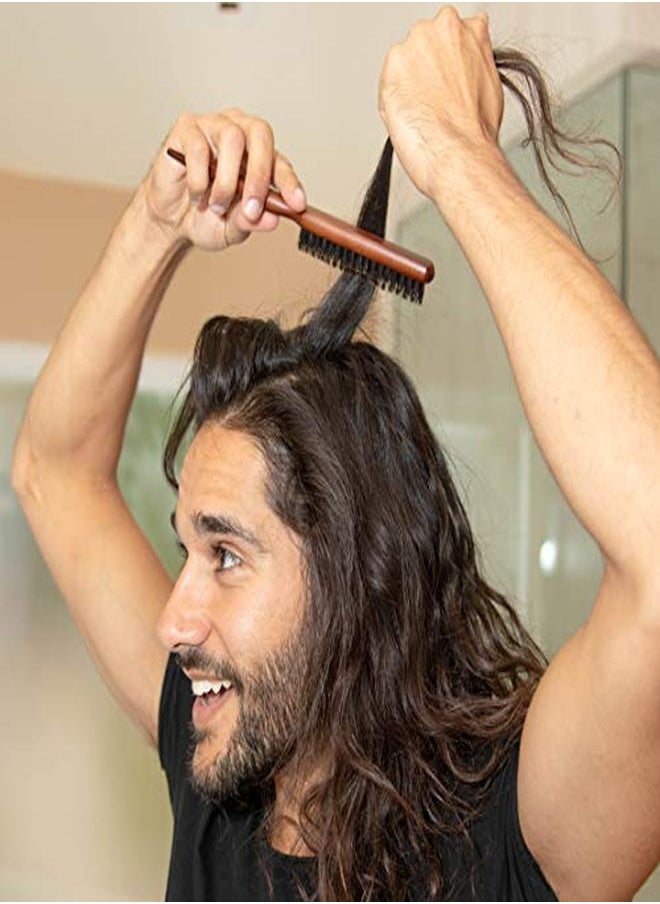 GranNaturals - Teasing Boar Bristle Hair Brush For Women Teasing Comb With Rat Tail Pick For Hair Sectioning Used For Edge Control Backcombing Smoothing And Styling Fine Hair To Create Volume - Image 1