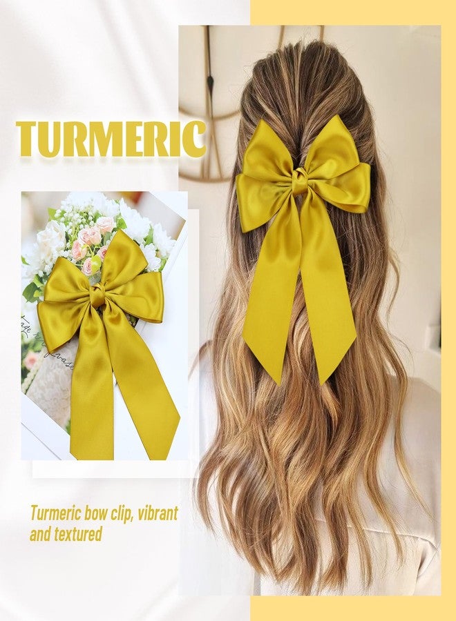 Dizila 8 Pieces Silky Satin Oversized Big Hair Bow Alligator Hair Clips French Barrettes Accessories for Women Girls Teens Kids - Image 5