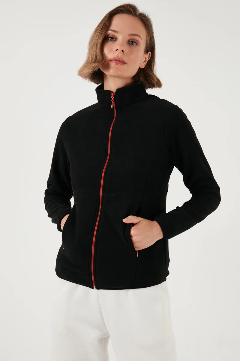 Lela Slim Fit Zippered Polar Fleece Cardigan Women's Cardigan 5907012