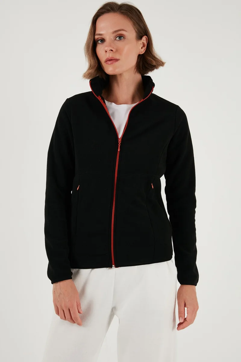 Lela Slim Fit Zippered Polar Fleece Cardigan Women's Cardigan 5907012