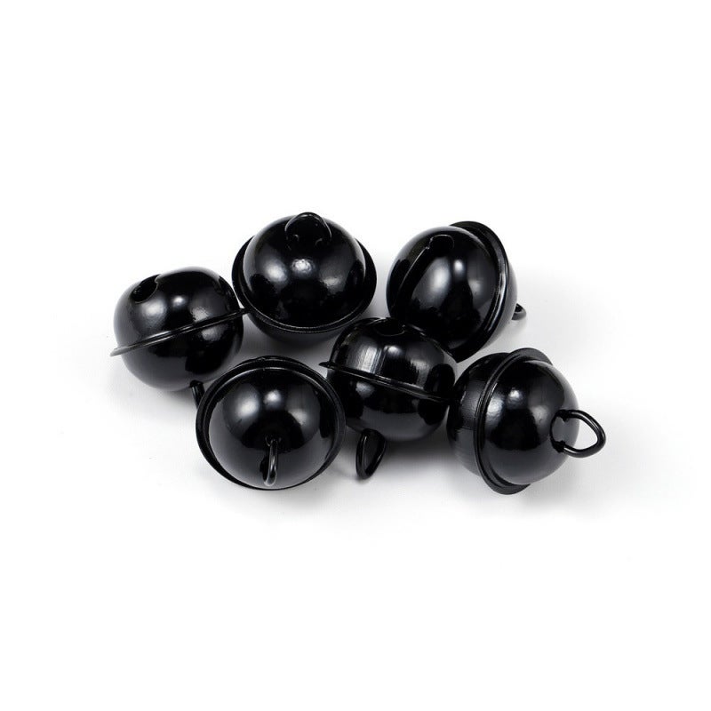 22mm Christmas bell Christmas tree decoration color key chain pendant handmade DIY jewelry accessories material Black 