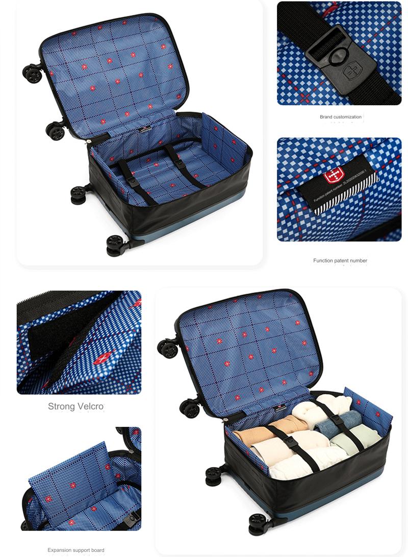 ETG 24-Inch Foldable and Expandable Suitcase, 360° Universal Wheel Trolley Case, Flight Case, with Security Anti-Theft Password Lock  40*25*65CM - Image 4
