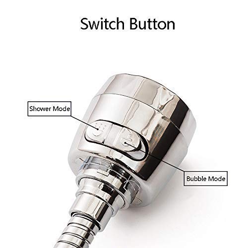 Elecrange 360 Flexible Hose Extension 2 Modes Water Saving Valve Kitchen Sink Water Faucet Sprayer Flexible Tap Extension Kitchen Sink Standard Size Silver - Image 5