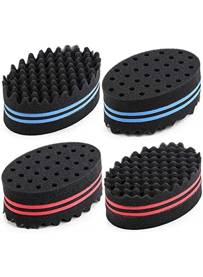 LoveBB 4 Pcs Small Holes Hair Twist Sponge Barber Brush For Dreads Locking Twist Afro Curl Coil Comb Care Tool - Image 3