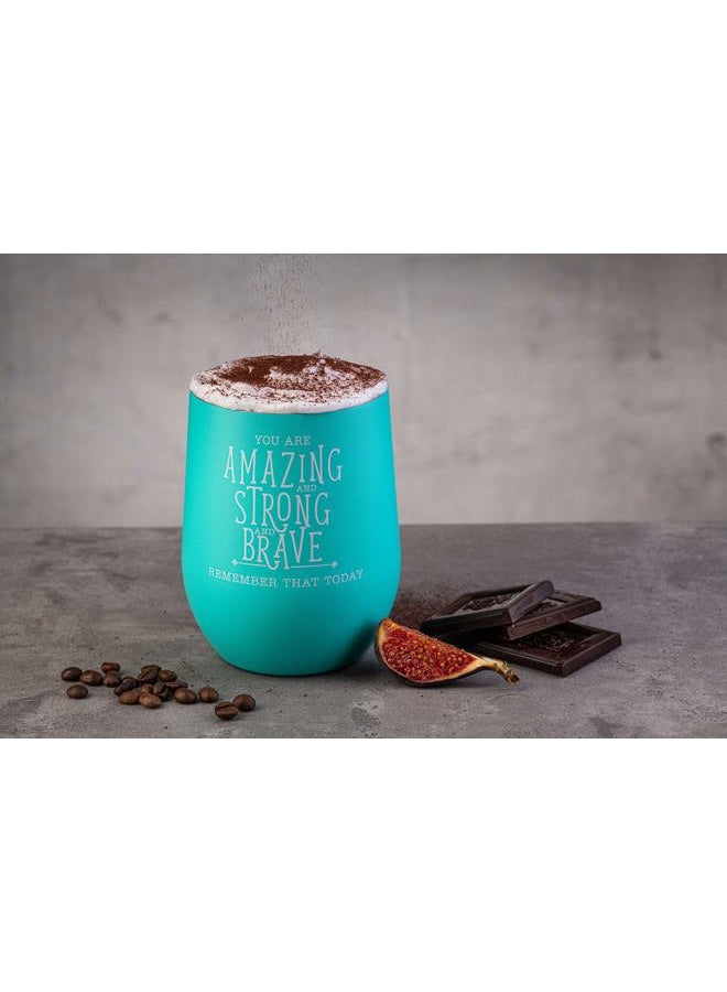 DIVERSEBEE Inspirational Thank You Gifts for Women, Mom, Girls, Wife, Girlfriend, Coworker, Nurses, Best Friend, Encouragement Birthday Wine Gifts for Her - Insulated Wine Tumbler Cup with Lid (Aqua) - Image 5