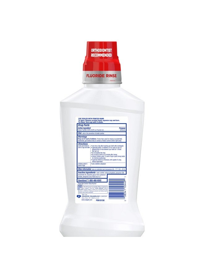 كولجيت غسول الفم كولجيت أورثو ديفينس فوس فلور المضاد للتسوس بالفلورايد، بنكهة النعناع، 16.9 أونصة - Image 2
