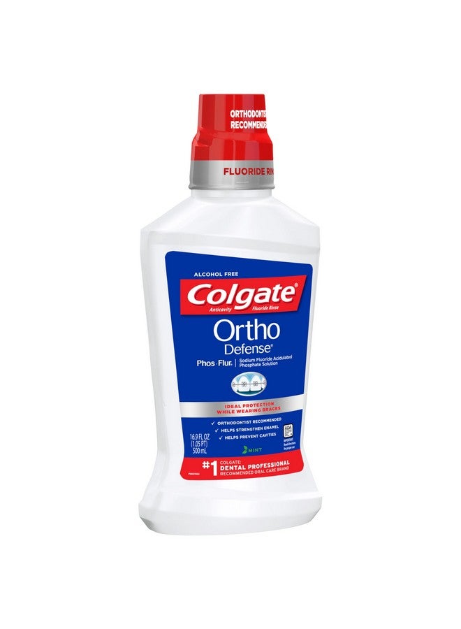 كولجيت غسول الفم كولجيت أورثو ديفينس فوس فلور المضاد للتسوس بالفلورايد، بنكهة النعناع، 16.9 أونصة - Image 3