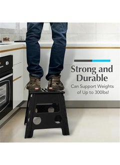 MIXDE Folding Step Stool, Anti-Skid Step Stool, Sturdy to Support Adults & Safe Enough for Kids, Opens Easy with One Flip, for Kitchen, Bathroom, Bedroom, Kids or Adults (32CM)  - Image 4