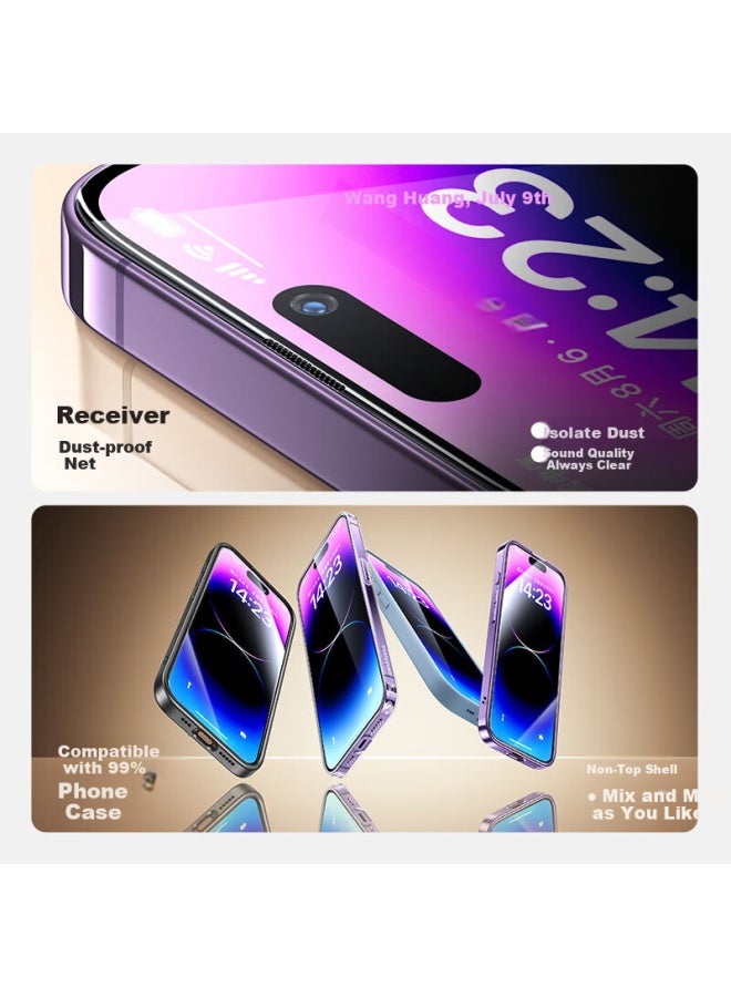 Smartdevil Tempered Glass Screen Protector For Iphone 14 Pro Max, High Definition Anti-explosion Anti-fingerprint Protective Film, Upgraded Easy Installation Dust-free, 2-pack - Image 4