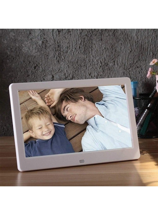 Digital Picture Frames 10.1 inch Digital Photo Frame LED Backlight HD 1024*600 Electronic Album Picture Music Movie Good Gift for Friends Family Multiple Functions (Color : White) - Image 1