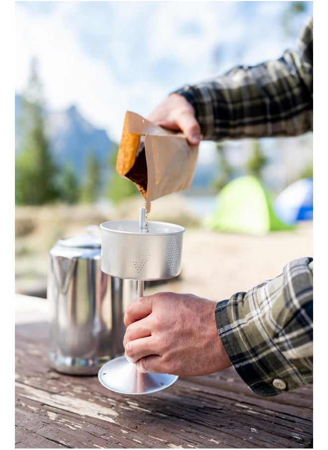 Stansport Camper's Percolator Coffee Pot 9 Cups (277) Silver  - Image 5