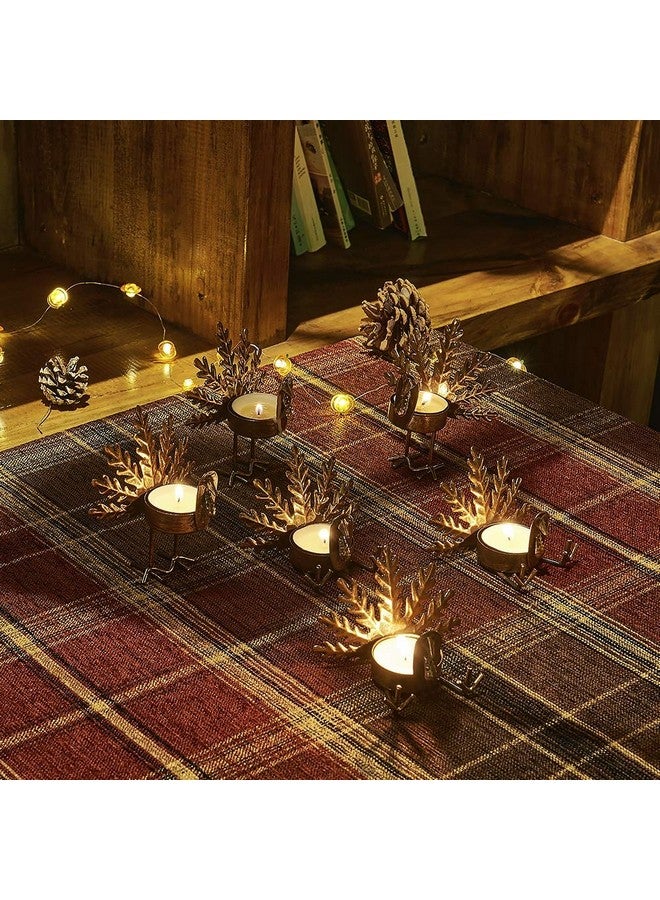 SAND MINE SAND MINE Metal Turkey Tea Light Candle Holders, Thanksgiving Candle Holder, Turkey Candle Holder, Metal Candle Holder, Thanksgiving Home Table Decoration (6)  - Image 4