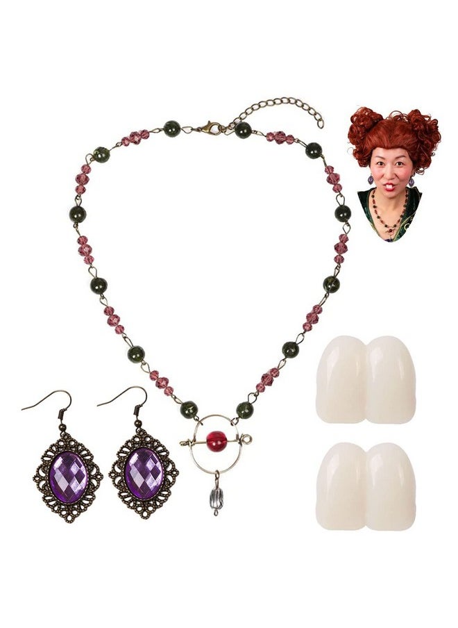 FantaLook FantaLook Earrings Necklace and Tooth Cap Set Cosplay Accessories for Halloween（NO WIG）  - Image 1