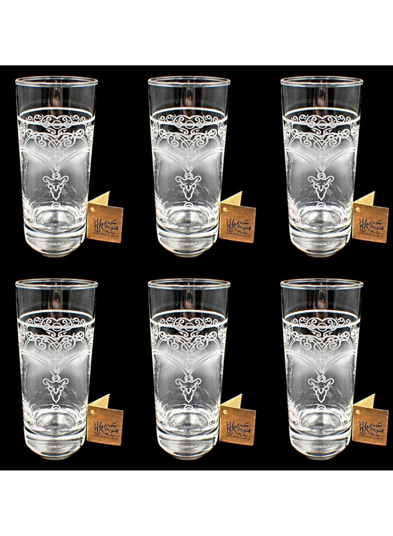 KuduArts Tumblers glass cups for water juice 6 pieces - Image 1
