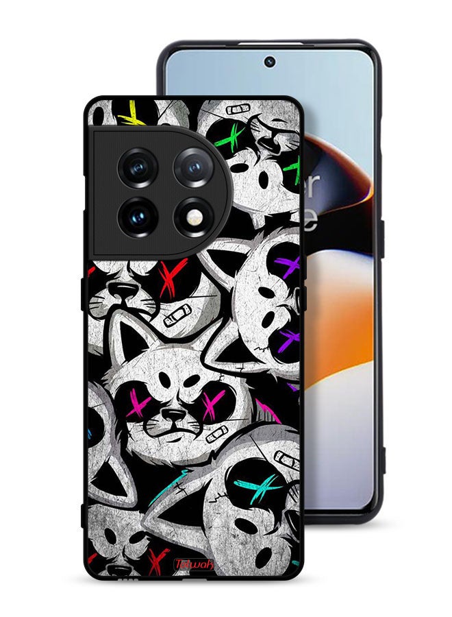 Tolwak OnePlus 11 5G Protective Case Cover Marshmallow Cats - Image 1