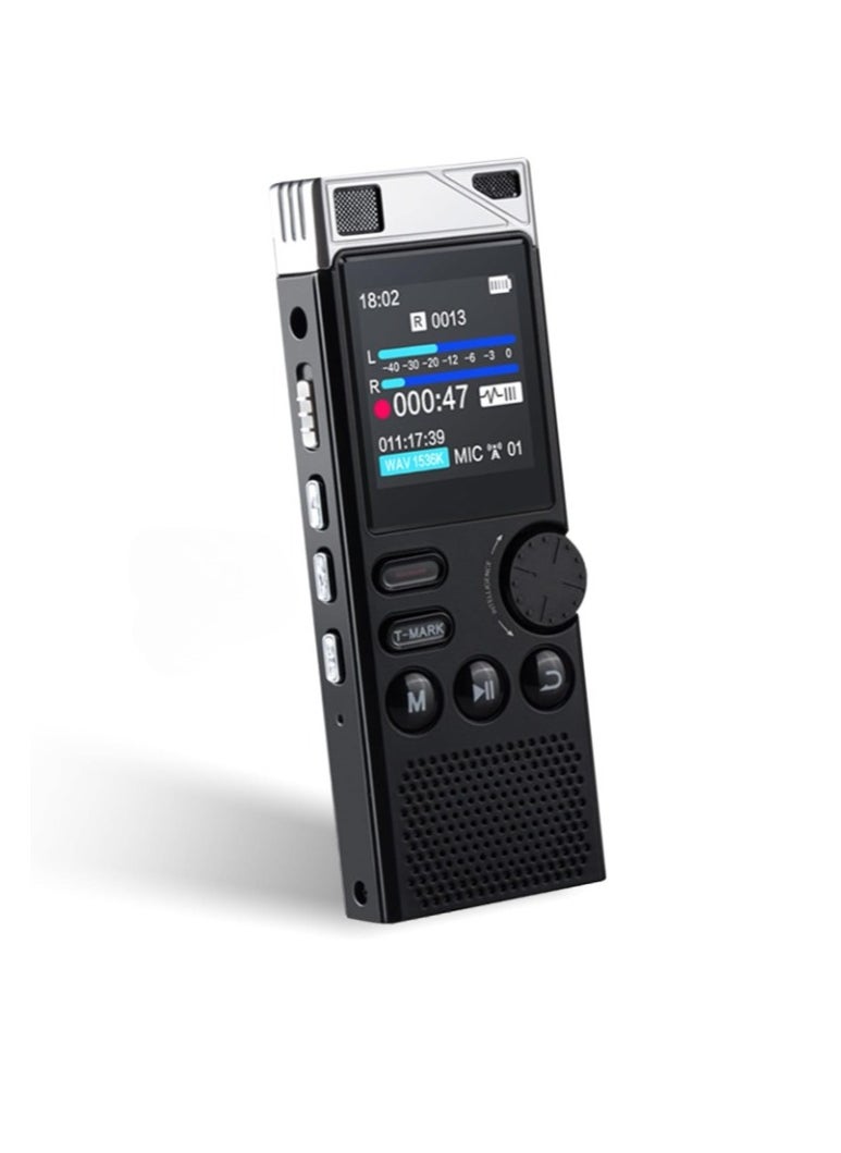ماركة غير محددة مسجل صوت رقمي، مسجل صوت منشط، مشغل MP3 متعدد الوظائف وسهل الاستخدام مع تقليل الضوضاء التلقائي، جهاز تسجيل مع تشغيل لاجتماعات المحاضرات، (قطعة واحدة، 16 جيجابايت)  - Image 1