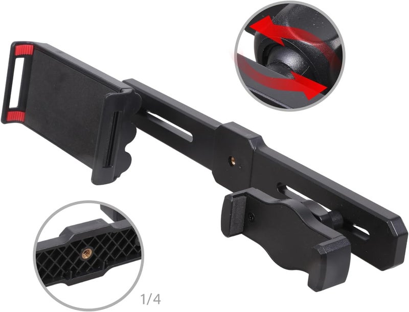 Multiple Angles Phone Tablet Clamp Double Screw Mount for Photography Streaming Antislip Design Stand - Image 2