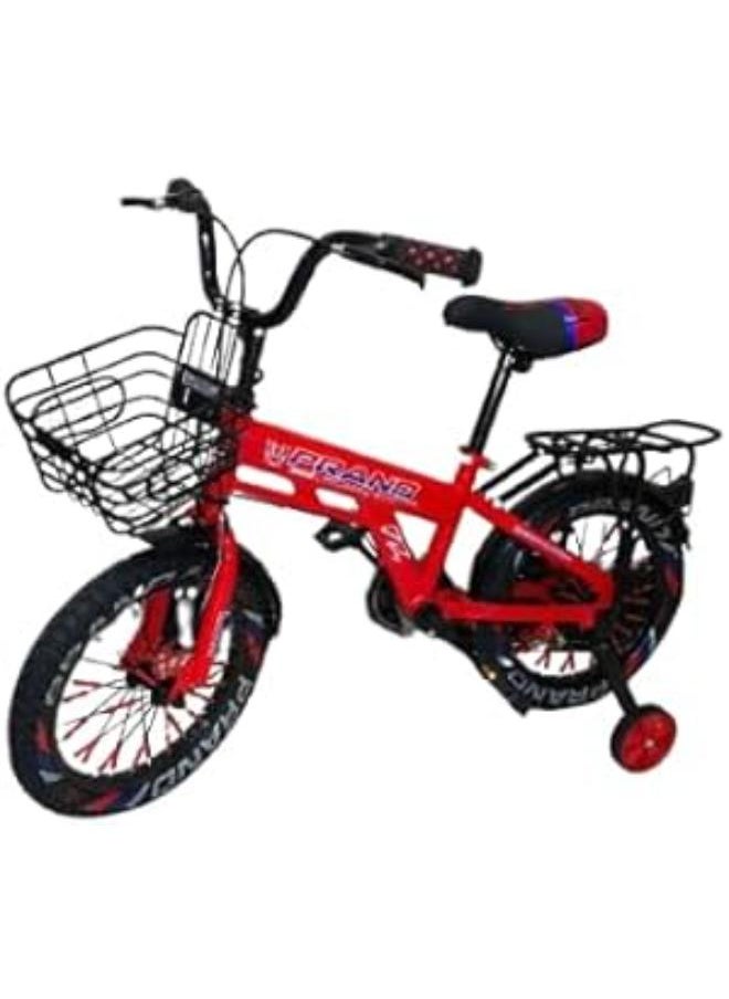 12 Inches wheels bramaeq size Children Bikes for Boys Girls Age 3-8 Years w/Training Wheels, Handbrake, Coaster Brake & Removable Basket 
