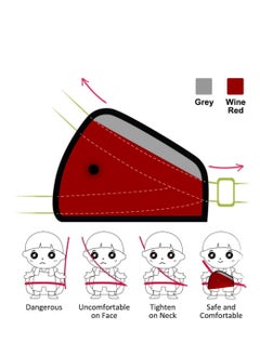 Generic 2pcs Kids Seatbelt Adjuster, Child Seat Belt Safter Covers - (Red and Grey)  - Image 4