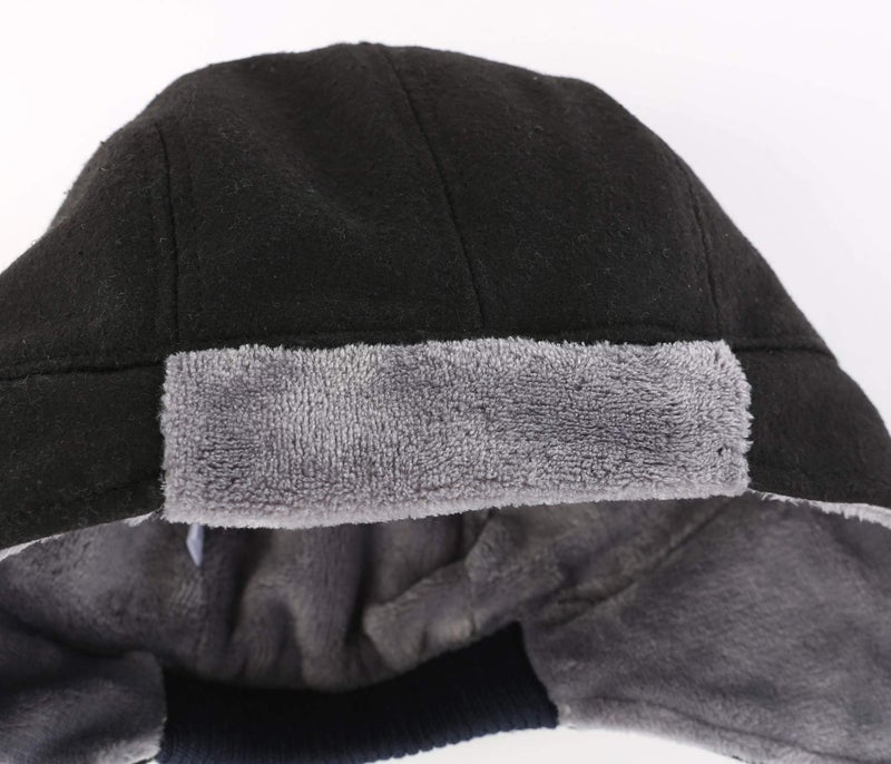 Connectyle Mens Fleece Lined Skull Cap Warm Winter Beanie with Ear Covers Running Cycling Sports Hat Black - Image 3