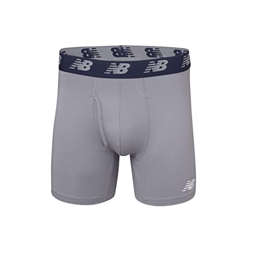 New Balance Men's Big and Tall 6" Boxer Brief Fly Front with Pouch, 3-Pack of Big Man Boxers - Image 3