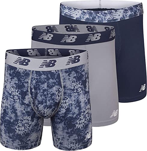 New Balance Men's Big and Tall 6" Boxer Brief Fly Front with Pouch, 3-Pack of Big Man Boxers - Image 1