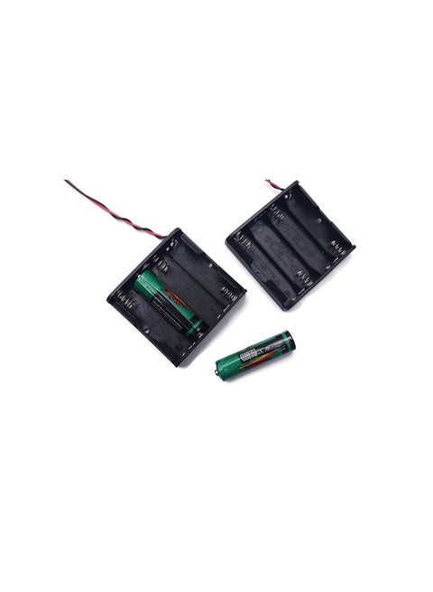 KNP 4xAA Battery Holder with a cover and built in power switch is a versatile and convenient battery storage solution It is designed to hold four AA batteries delivering a total output of 6V 1.5V per battery in series to power a wide range of devices and projects.
