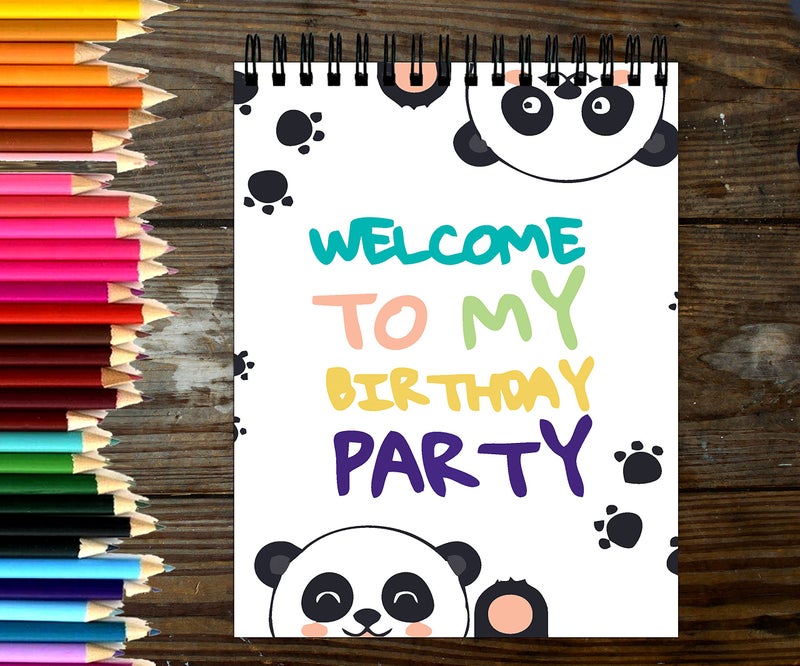 Anuman007 Sketch Book Welcome to My Party Sketch Book for Kids Thick Sheets A4 Size,100 Sheets/200 Pages - Image 2