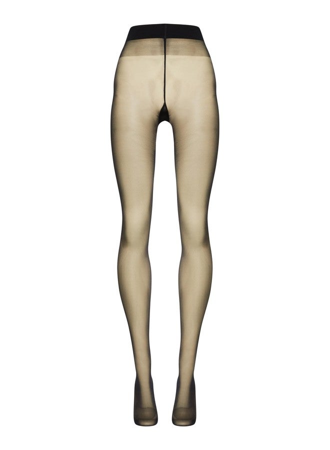 Wolford Satin Touch 20 Denier Tights For Women Soft Satin Feel Sheer Hosiery Extra-Wide Waistband Perfect for Any Occasion, Black, Large - Image 4