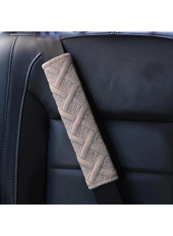 واقيات حزام الأمان للسيارة من القماش المخملي الناعم – 4 قطع، وسائد مريحة لحزام الأمان للرحلات الطويلة وحماية إضافية - Image 1