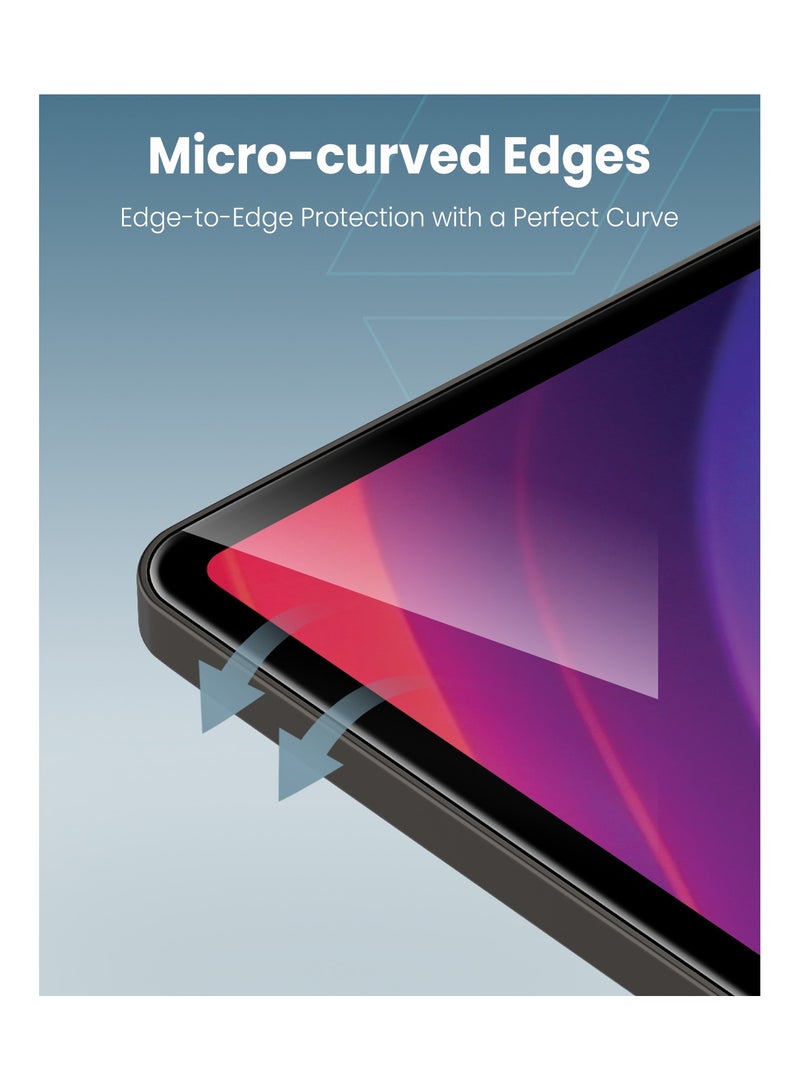 Moxedo Ultra Shield Tempered Glass Screen Protector HD Clear 9H Hardness Micro Curved Edges with Installation Guide Compatible with Samsung Tab S9 Ultra 14.6 inch - Image 5