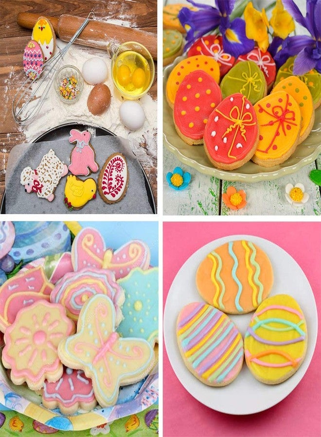 Q-BAKER Easter Cookie Cutters, 5 Pieces Chick Carrot Egg Bunny Rabbite Shapes Metal Cookie Cutters Stainless Steel Sets Holiday Themed Baking Kit - Image 4