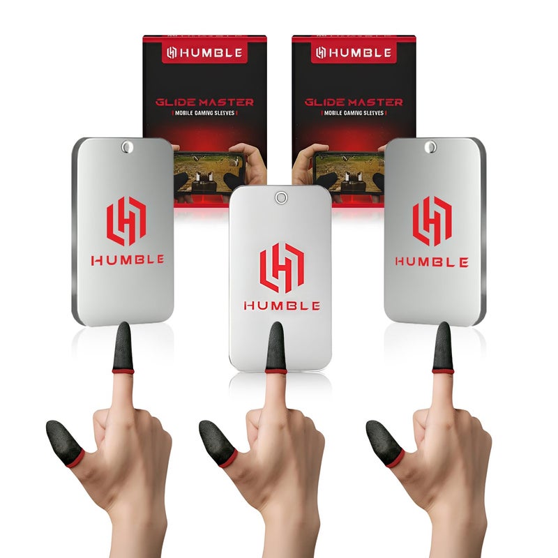 Humble® Mobile Gaming Thumb & Finger Sleeves, Anti-Slip Sweat-Proof High Precision Touch-Sensitive for PUBG, BGMI, COD Mobile & Free Fire - Breathable, Washable & Universal Fit – 3 Pairs (6 Pcs) - Image 5