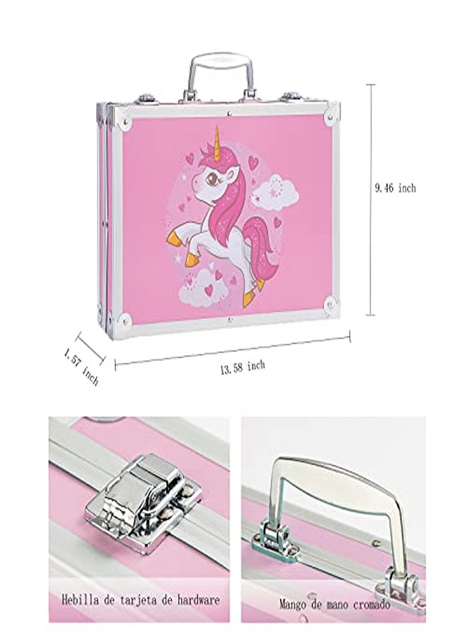 Color Drawing Kit, 145 Piece Art Set, Include Colored Pencils, Watercolor Paints, Acrylic Paints for Kids, Adults, Pink - Image 2