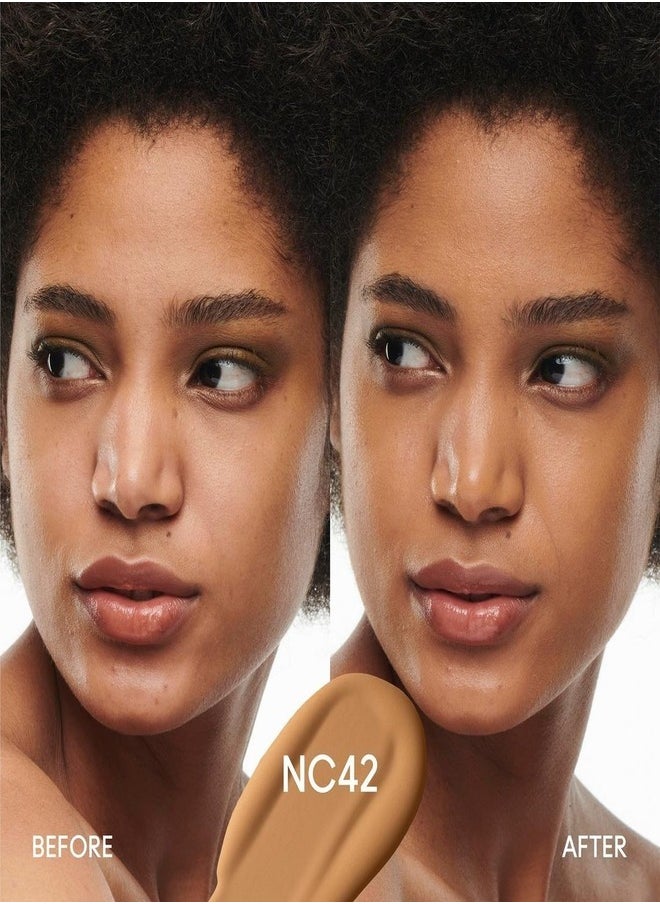 MAC Studio Fix Fluid SPF 15 Foundation NC42 – 24HR Long-Wear, Matte Finish, Oil Control, Medium-to-Full Coverage