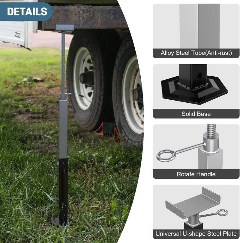AUH RV Slide Out Support Jacks - Adjustable Heavy-duty Stabilizer Jacks for RV Travel (2 Pcs) - Image 4