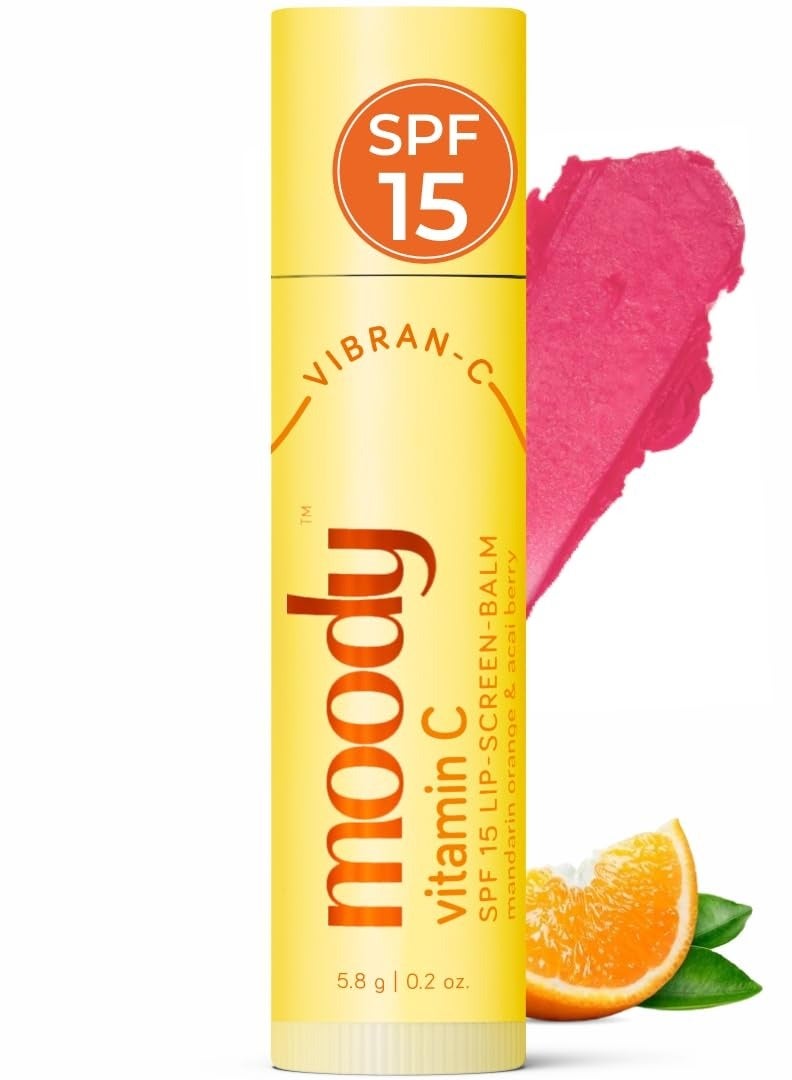 Moody Vitamin C SPF 15 Tinted Lip Balm, Cherry Pink, 5.8gm