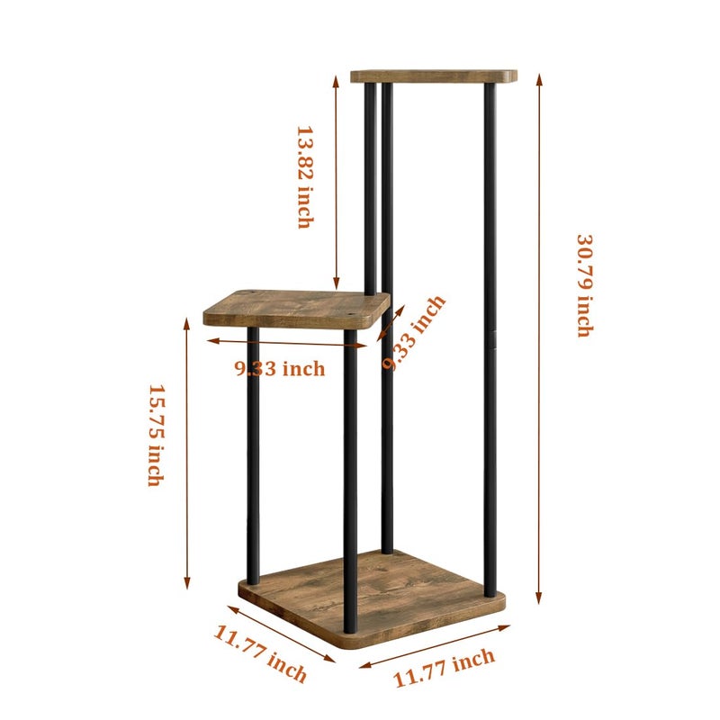 AZERPIAN 3 Tier Plant Stand Indoor Metal Plant Shelf for Multiple Plants Corner Flower Holders for Living Room Balcony Bedroom Patio Garden, Black (Black, 3 tier) - Image 5