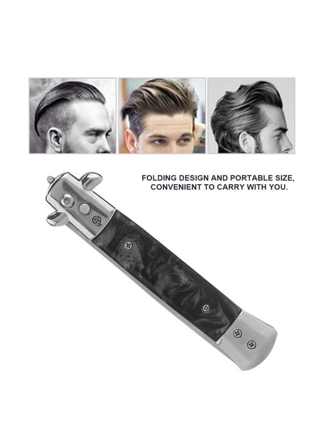 silvercnc - Slick Comb, Portable Stainless Steel Foldable Combs with Round Smooth Comb Teeth, Suitable for Men Slicked Back Hair Styling - Image 1