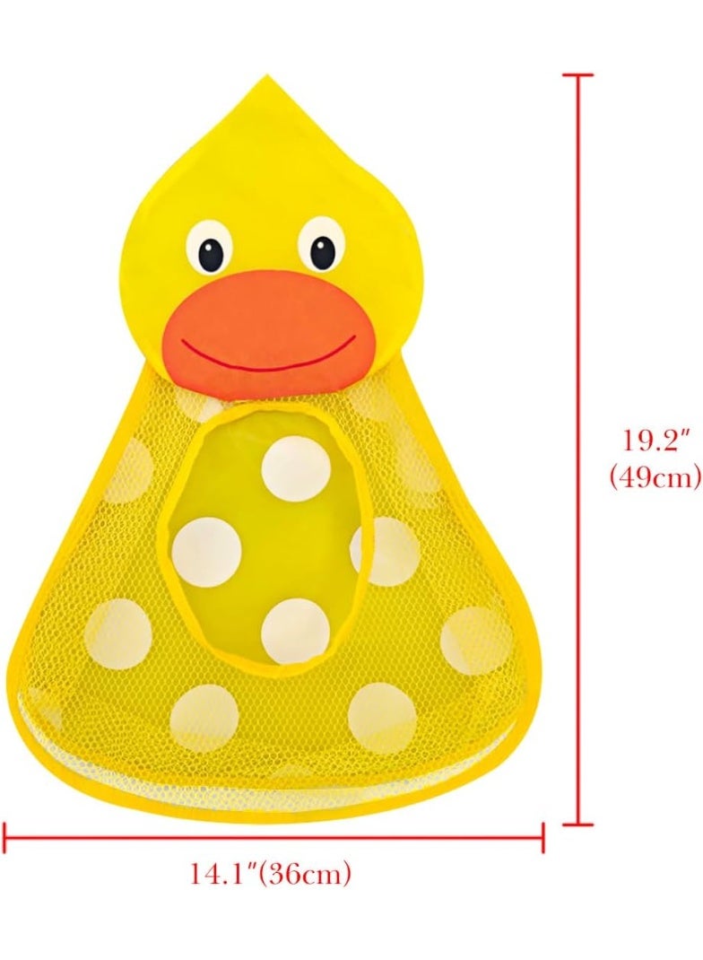 2 Pack Bath Toy Organizer for Kids, Mesh Shower Storage Bag with Adhesive Hooks, Bathtub Toy Holder Quick Drying Net, Bathroom Accessories for Family and Children - Image 3