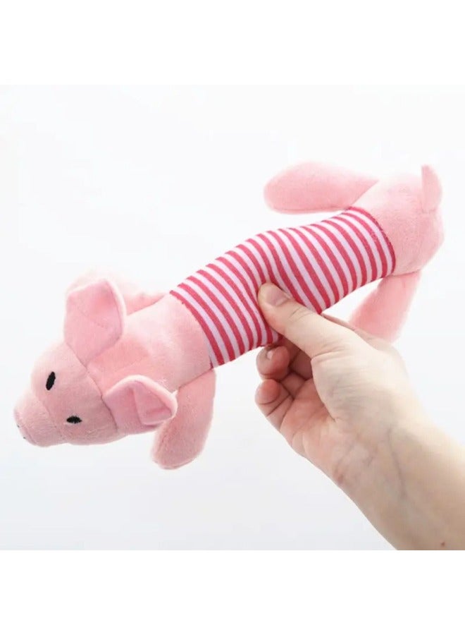 PETSARY Pet Dog Cat Funny Fleece Plush Long Dog Toy | Puppy Squeaky Doggie Chew Sound Toy Plush Toys | Small Dog Pink for Small and Medium Dogs - Image 3