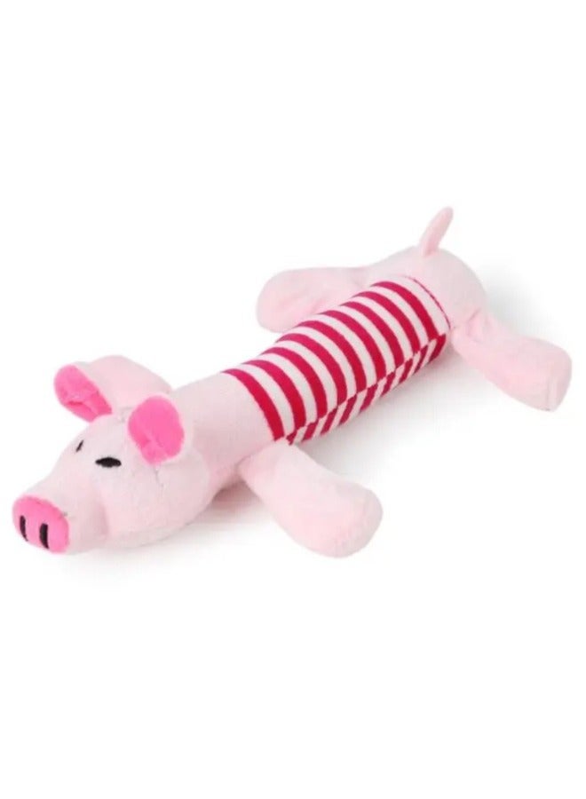 PETSARY Pet Dog Cat Funny Fleece Plush Long Dog Toy | Puppy Squeaky Doggie Chew Sound Toy Plush Toys | Small Dog Pink for Small and Medium Dogs - Image 2