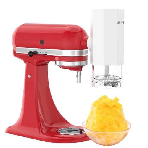 Eascandy Shaved Ice Attachment for KitchenAid Stand Mixer, Snow Cone Maker for KitchenAid with 8 Ice Molds, Stainless Steel Blade Ice Shaver Attachment for Kitchen Aid Mixer - Image 1